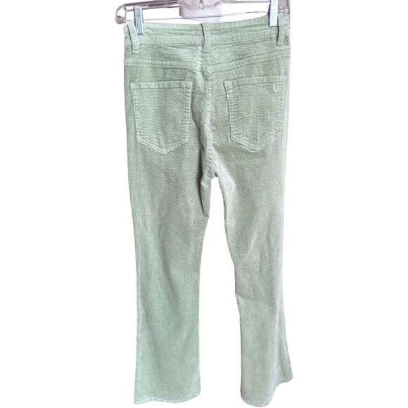 ESQUALO Flared Leg High Rise Light Green Corduroy Pants Size 8 - Picture 3 of 8